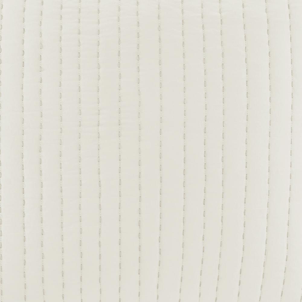 Camila Cotton Quilted Euro Sham, White color. Picture 2