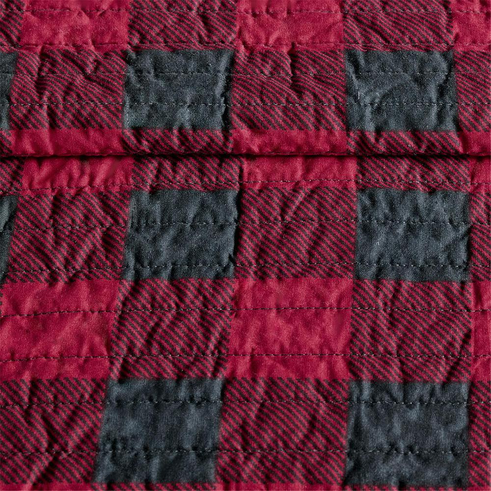 Woolrich Check Oversized Quilt Mini Set, Red color. Picture 3