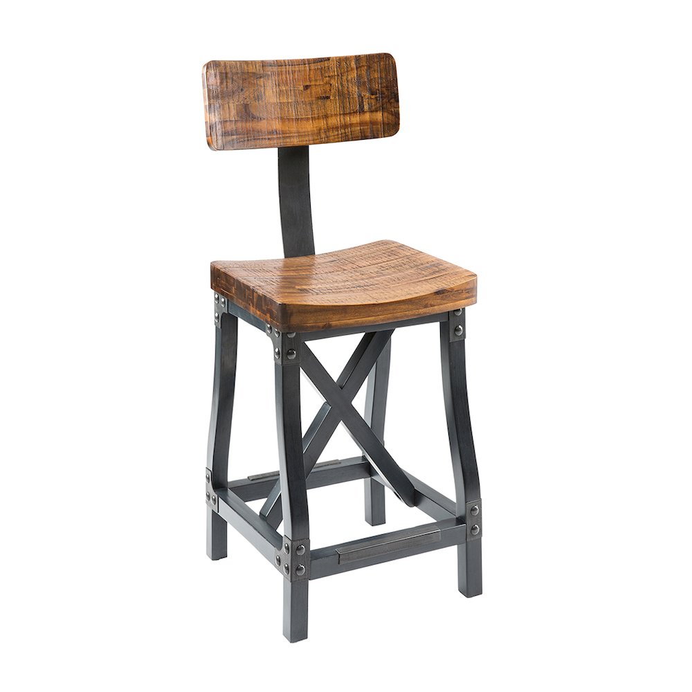 Barstool with Back. Picture 1