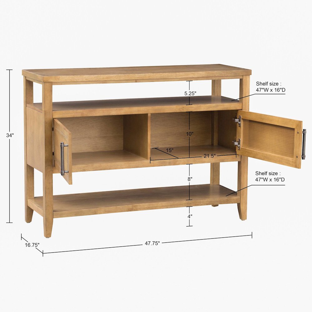 2 Door Storage Console Table. Picture 5