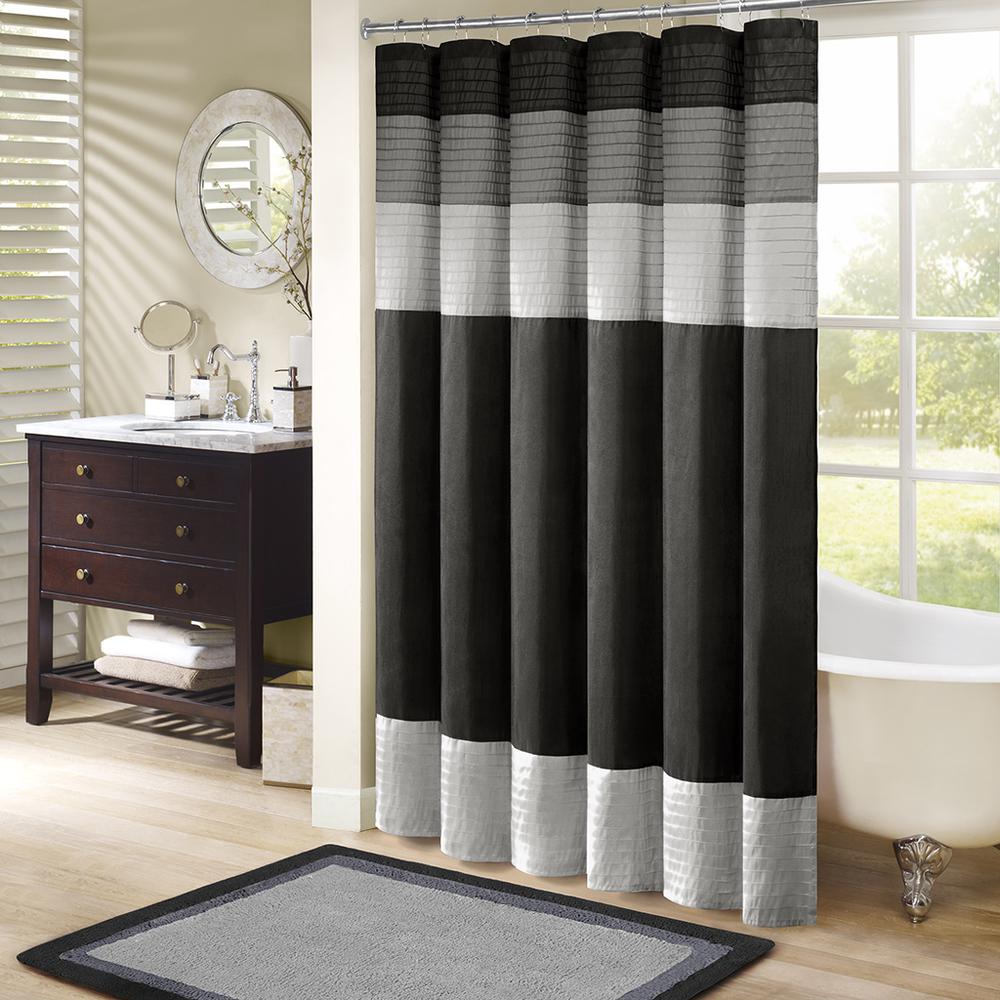 Faux Silk Shower Curtain. Picture 4