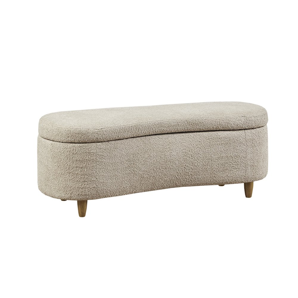 Boucle Flip Top Storage Bench. Picture 3