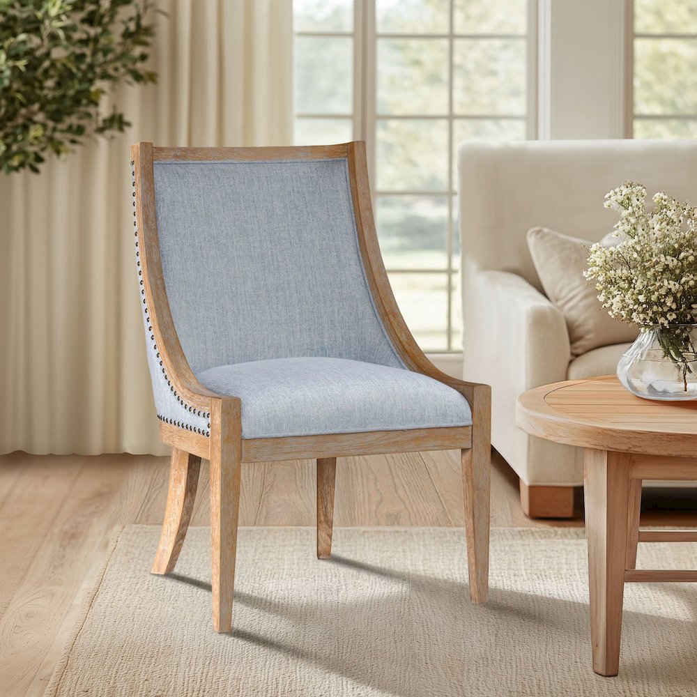 Elmcrest Upholstered Dining Chair with Nailhead Trim. Picture 3