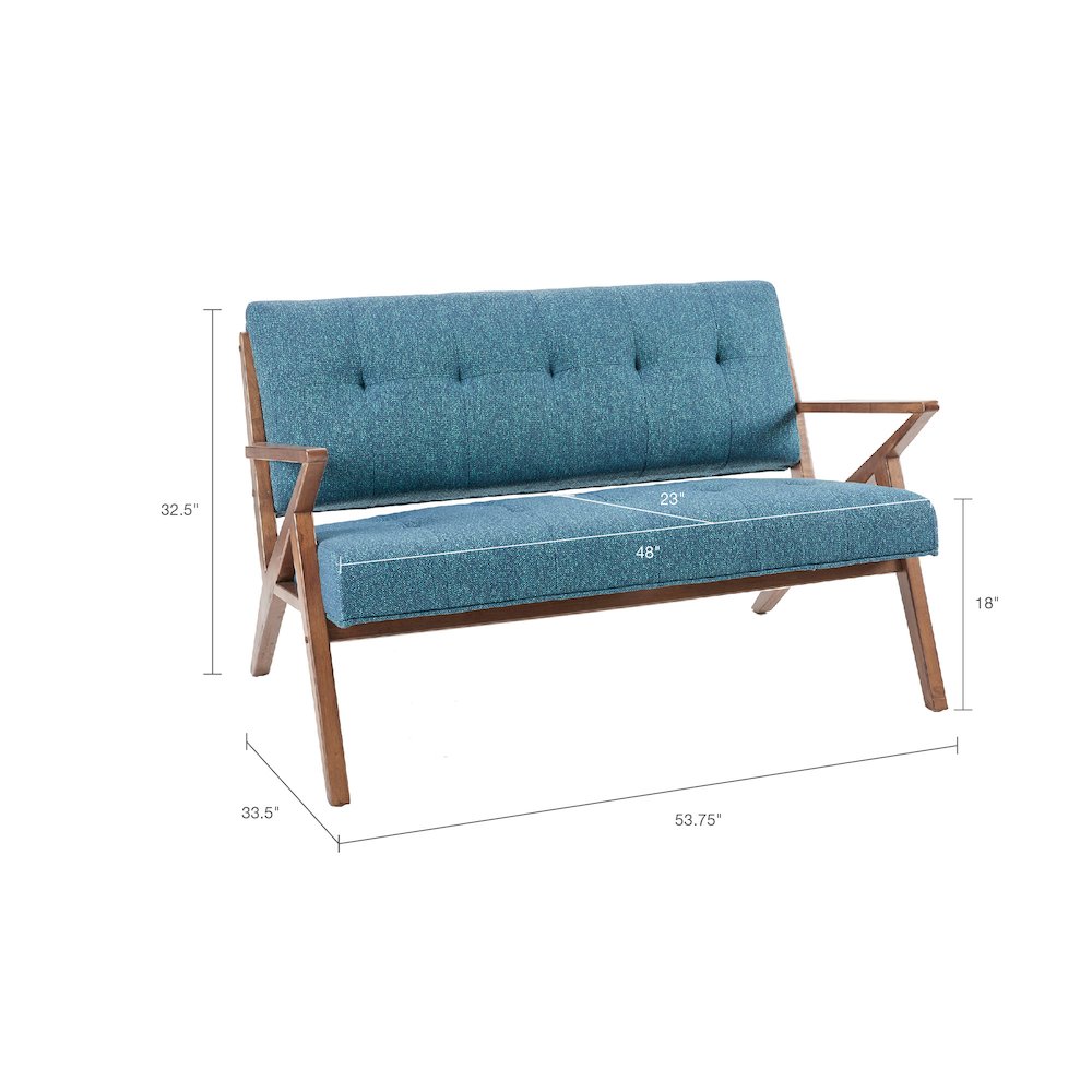 Rocket Loveseat, Blue color. Picture 5
