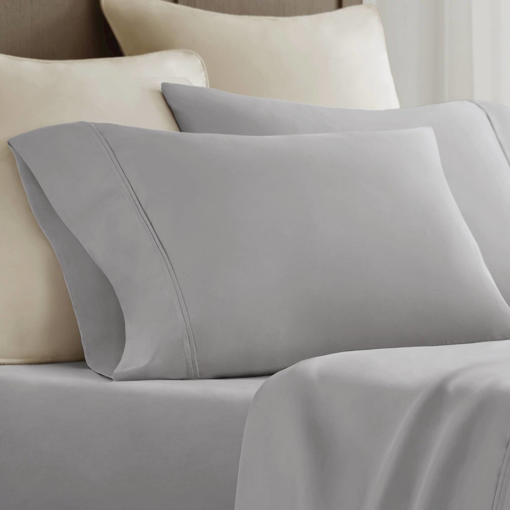 Sateen Sheet Set, Gray color. Picture 4