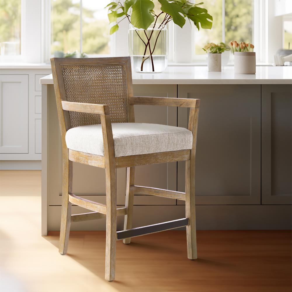 Cane Back Counter Stool. Picture 4