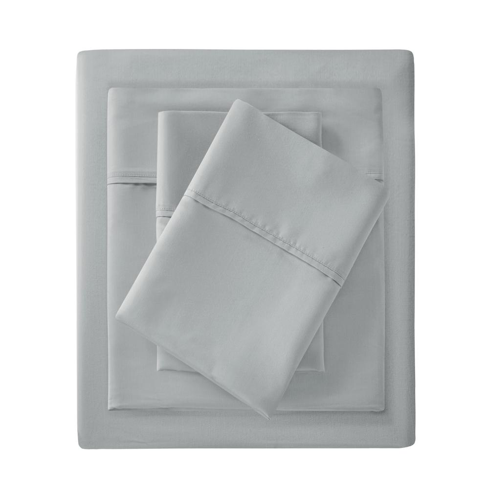 1500 Thread Count Cotton Blend 2 PC Pillowcases, Grey color. Picture 2