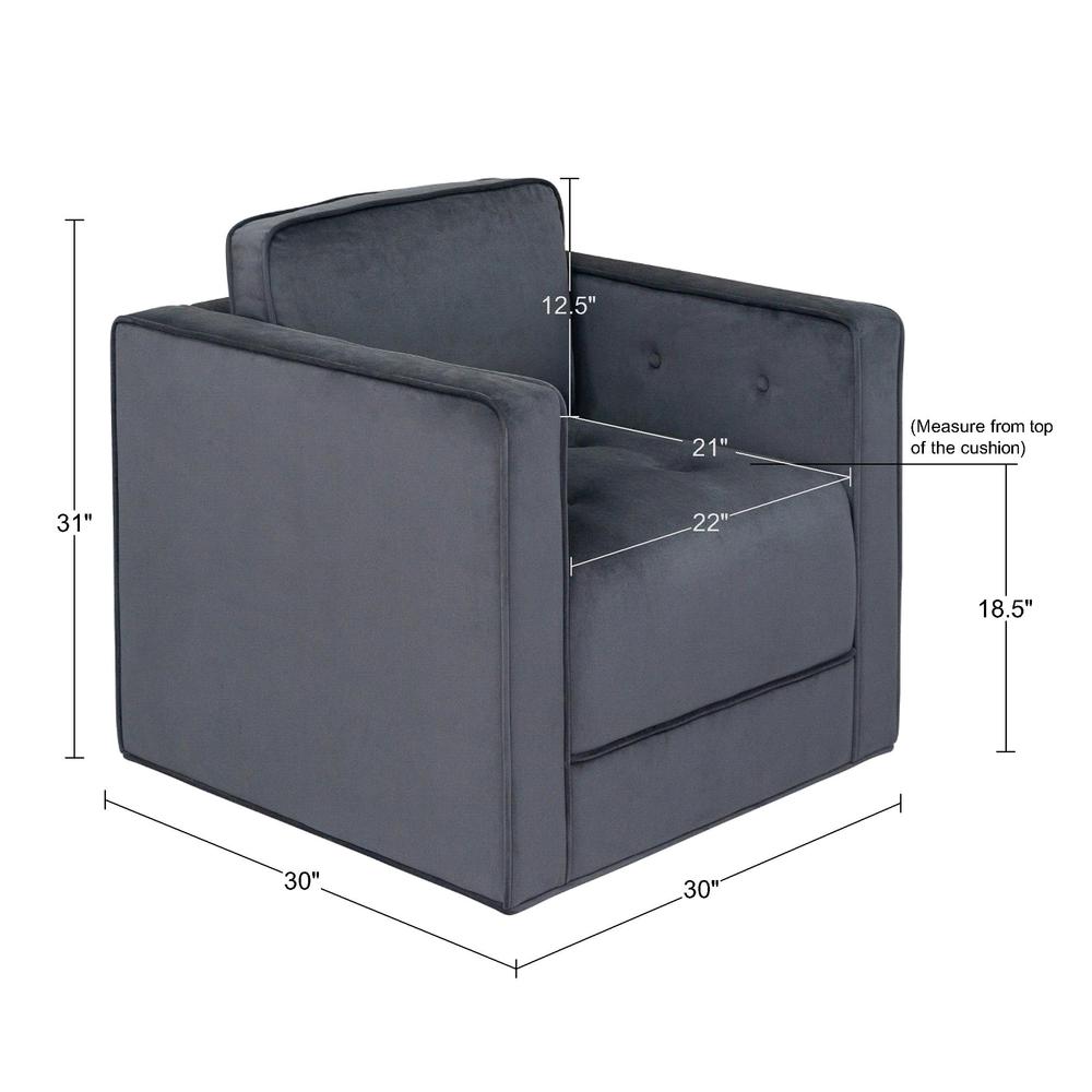 360 Degree Upholstered Swivel Chair. Picture 1