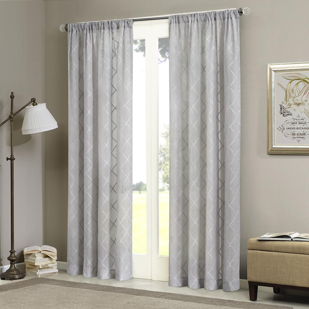 Diamond Sheer Window Curtain Panel. Picture 3