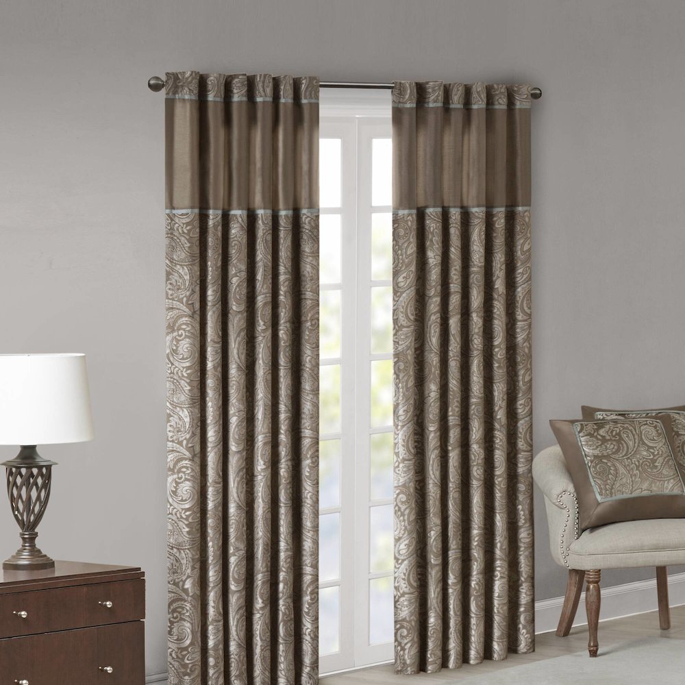 Jacquard Curtain Panel Pair. Picture 5