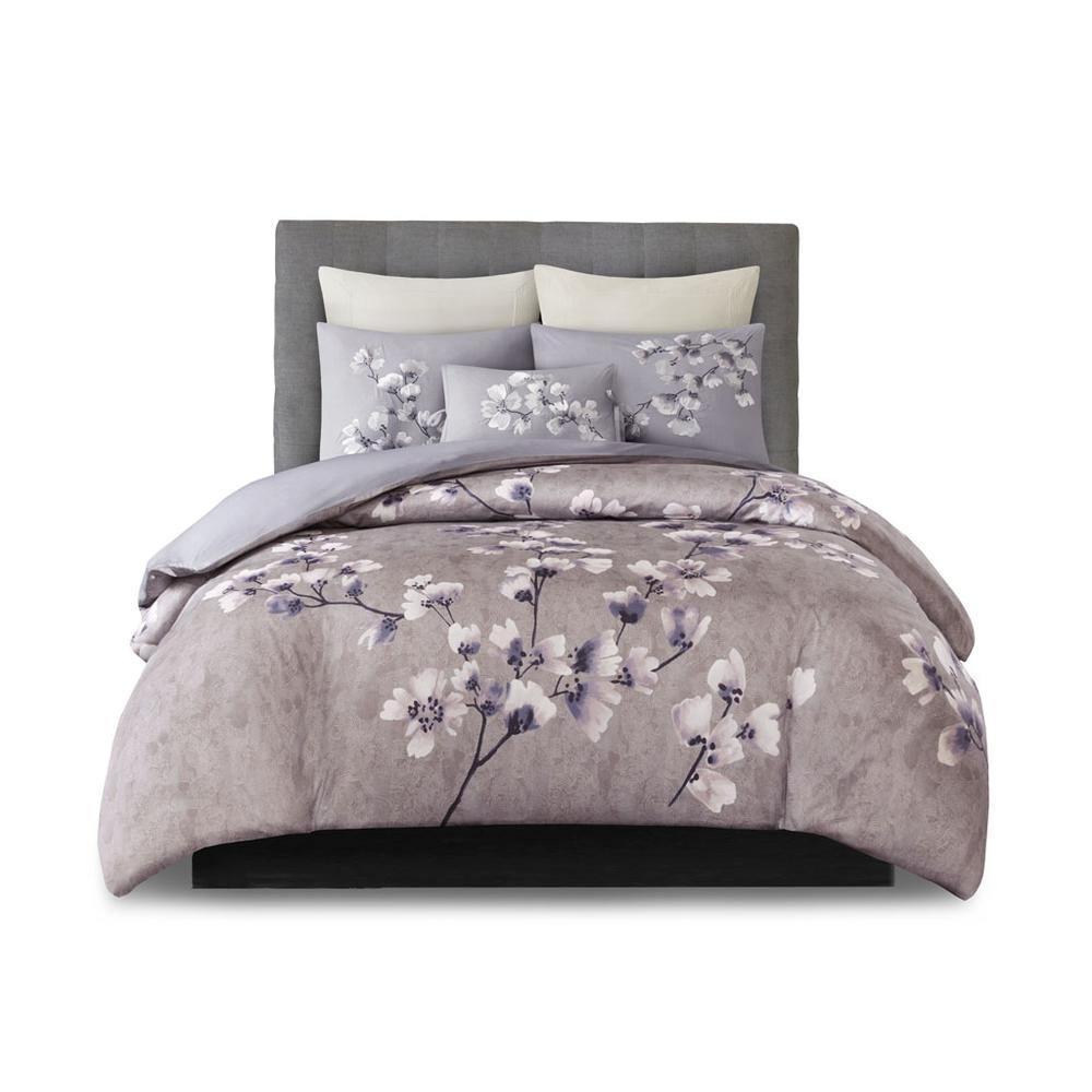 3 Piece Cotton Sateen Printed Duvet Cover Set. Picture 1