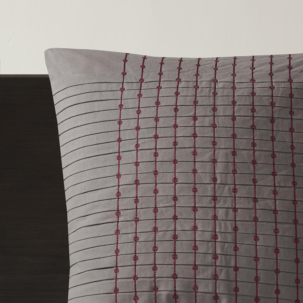 Cherry Blossom Euro Sham, Grey color. Picture 1