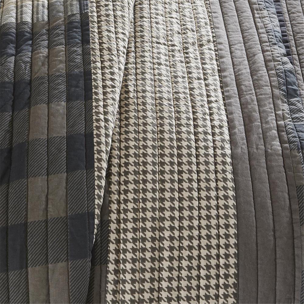 Winter Plains 100% Cotton Oversized Quilt Mini Set, Taupe color. Picture 5