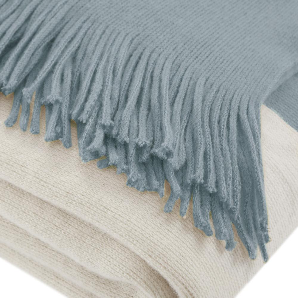 Color Block Faux Cashmere Throw. Picture 5