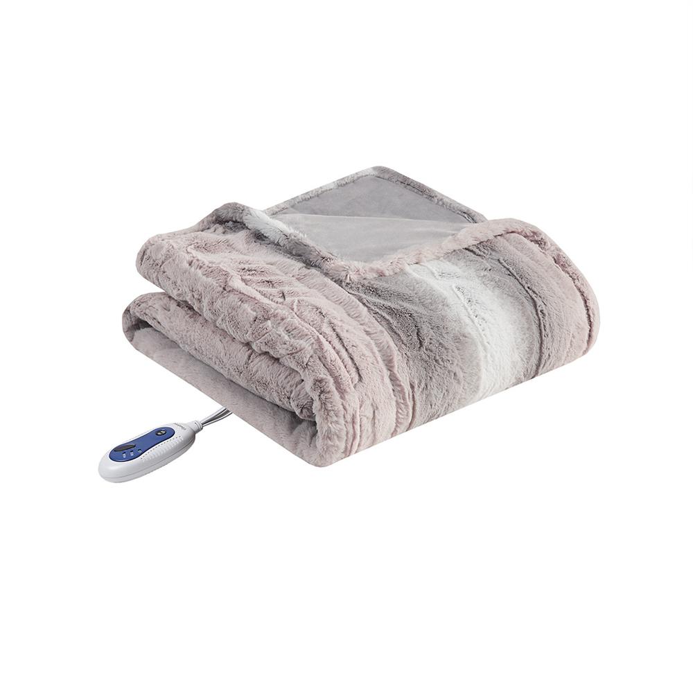 Oversized Faux Fur Heated Throw. Picture 3