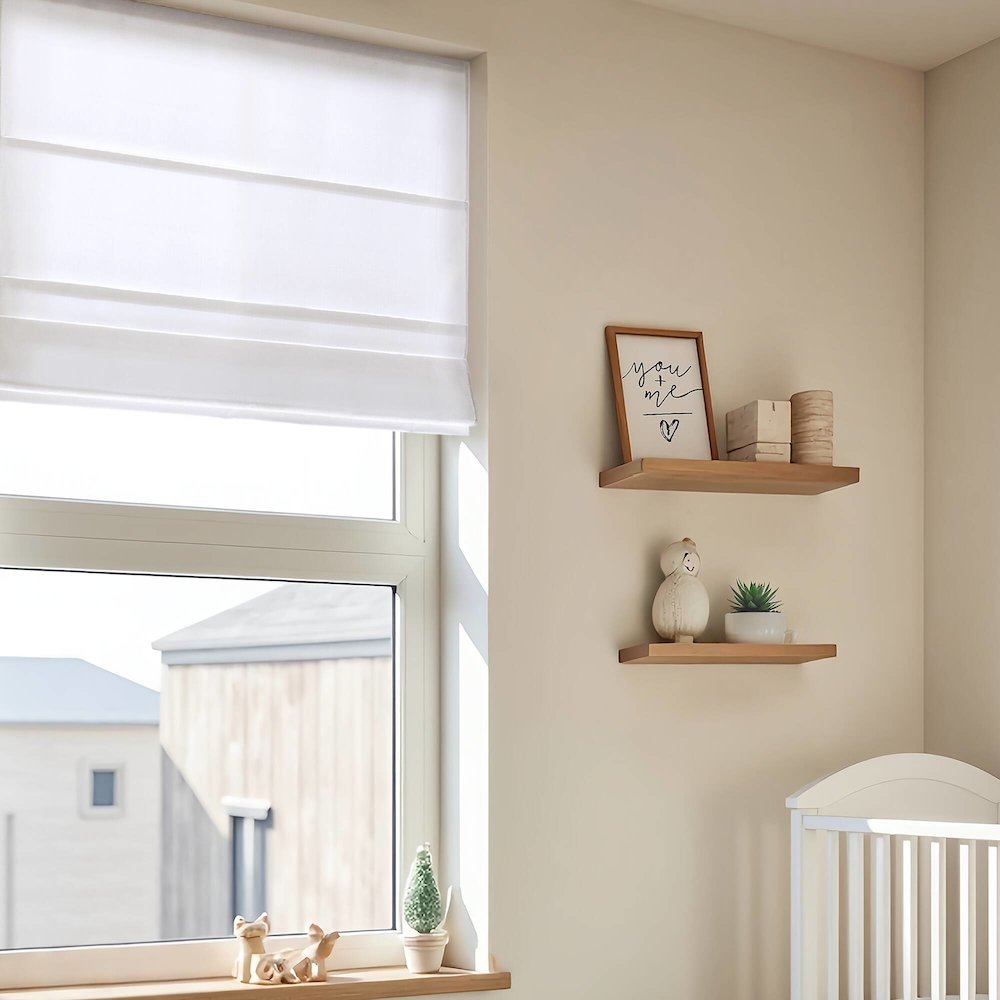 Galen Matte Cordless Roman Blind  Galen Matte fabric, Matte white color. Picture 4