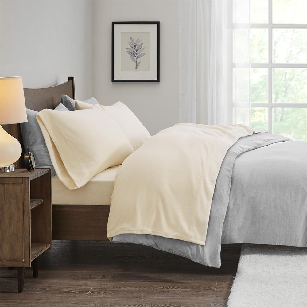 100% Polyester Knitted Micro Fleece Solid Sheet Set,PC20-124. Picture 2