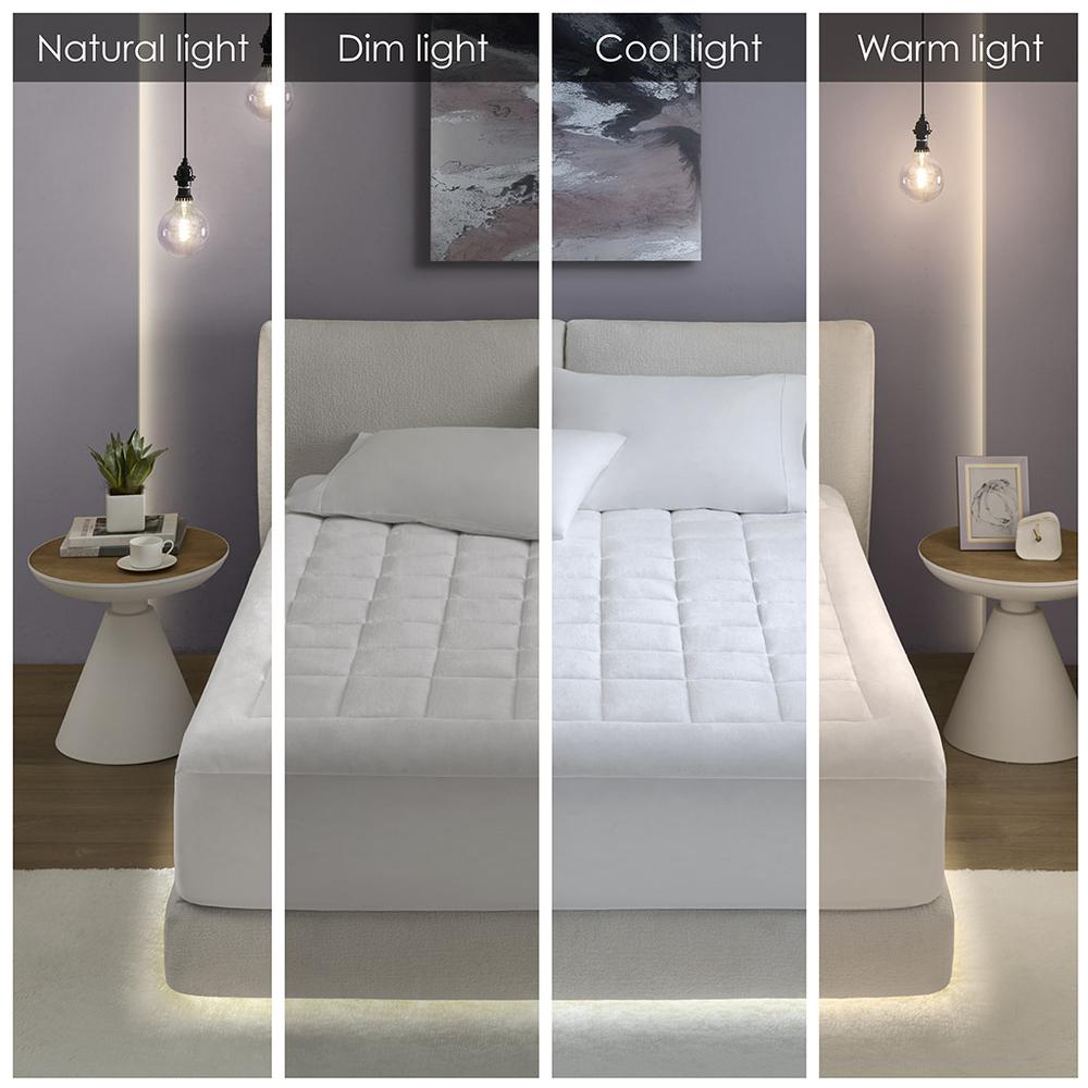 Overfilled Plush Hypoallergenic Down Alternative Waterproof Mattress Pad. Picture 5