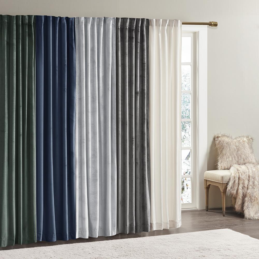 Metallic Printed Poly Velvet Rod Pocket/Back Tab Window Panel Pair. Picture 2