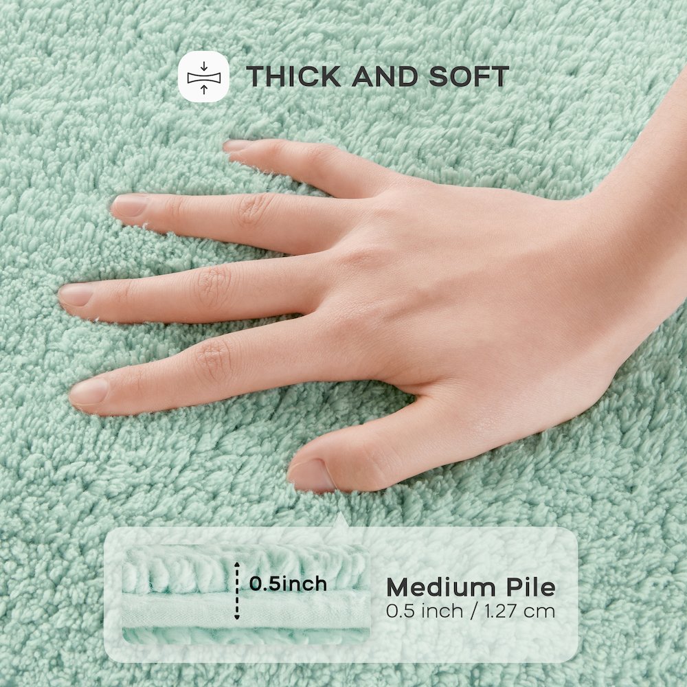 100% Cotton Tufted 3000 GSM Reversible Bath Rug. Picture 5