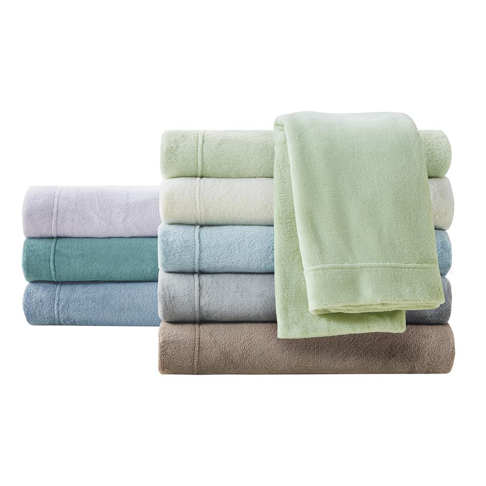 Soloft Plush Micro Plush Sheet Set, Aqua color. Picture 1