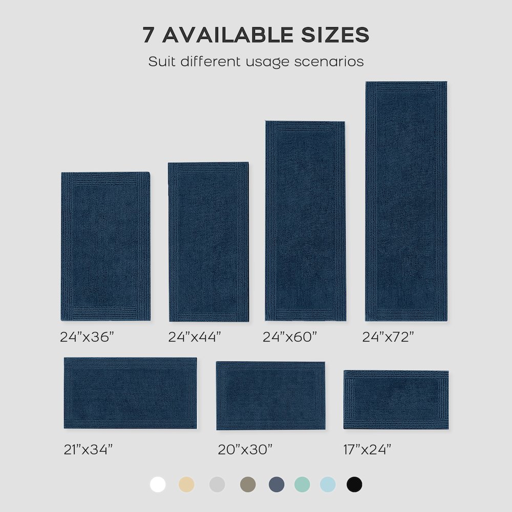 100% Cotton Tufted 3000 GSM Reversible Bath Rug. Picture 3