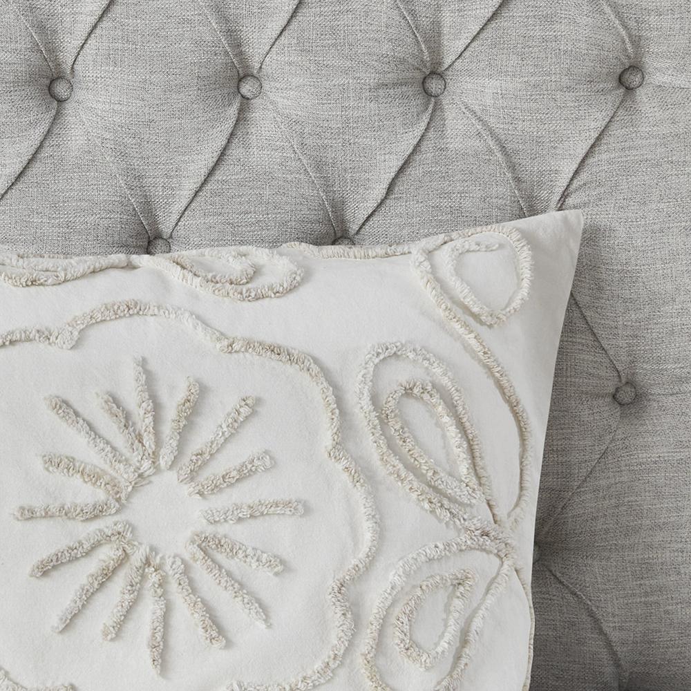 3 Piece Tufted Cotton Chenille Duvet Cover Set. Picture 5