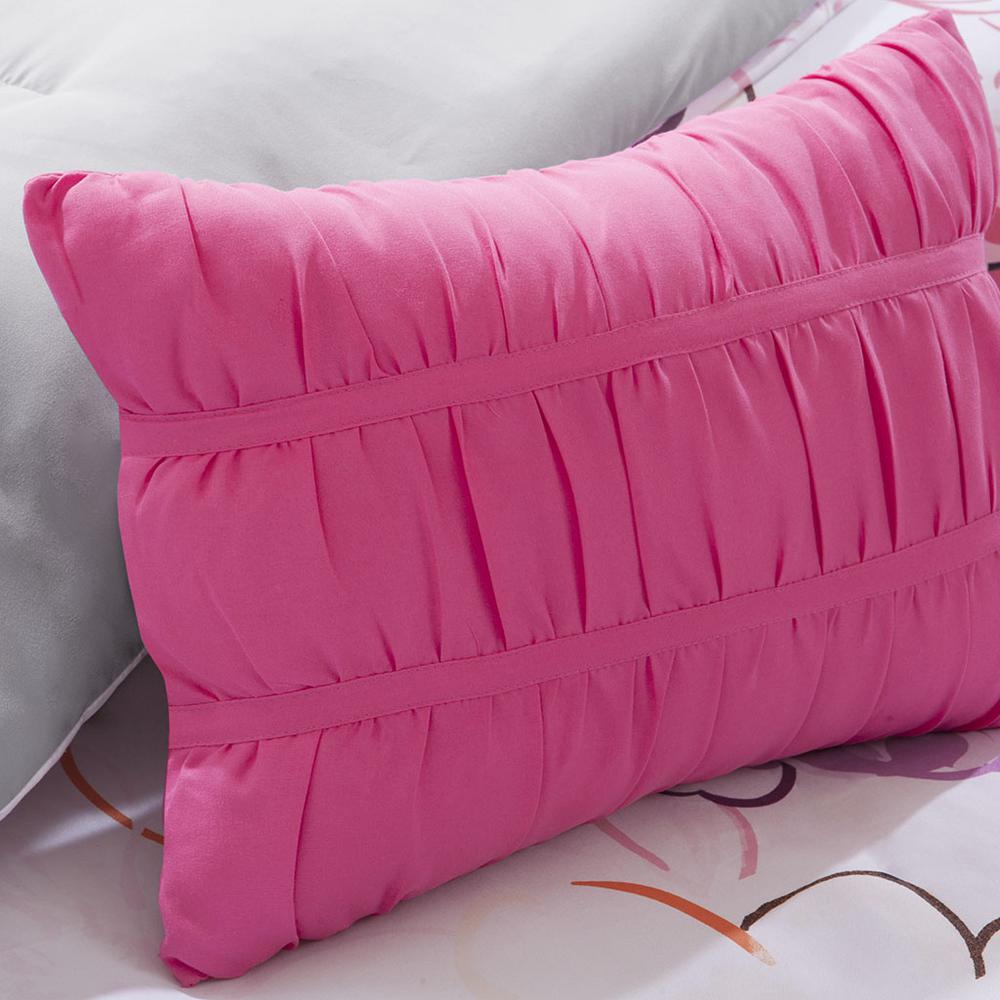Asymmetrical Floral Print Comforter Set, Belen Kox. Picture 1