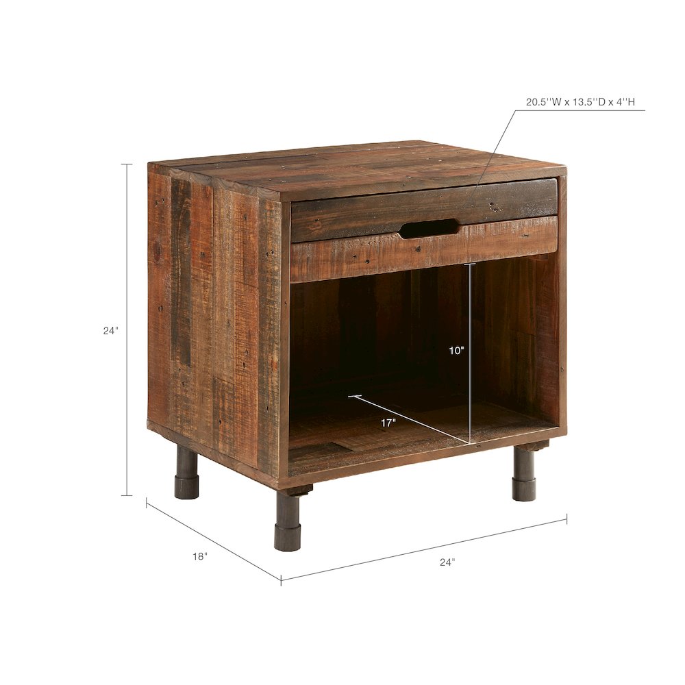 Solid Wood Nightstand. Picture 5