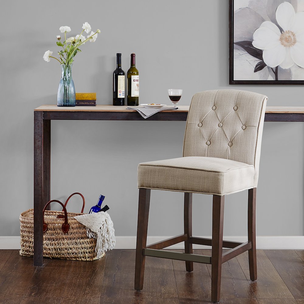 Tufted Counter Stool. Picture 4