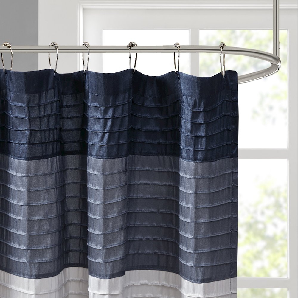 Faux Silk Shower Curtain. Picture 5