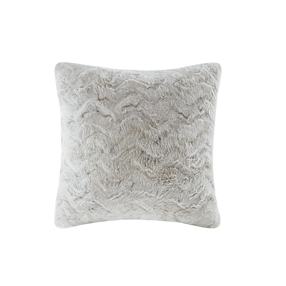 Faux Fur Square Pillow. Picture 3