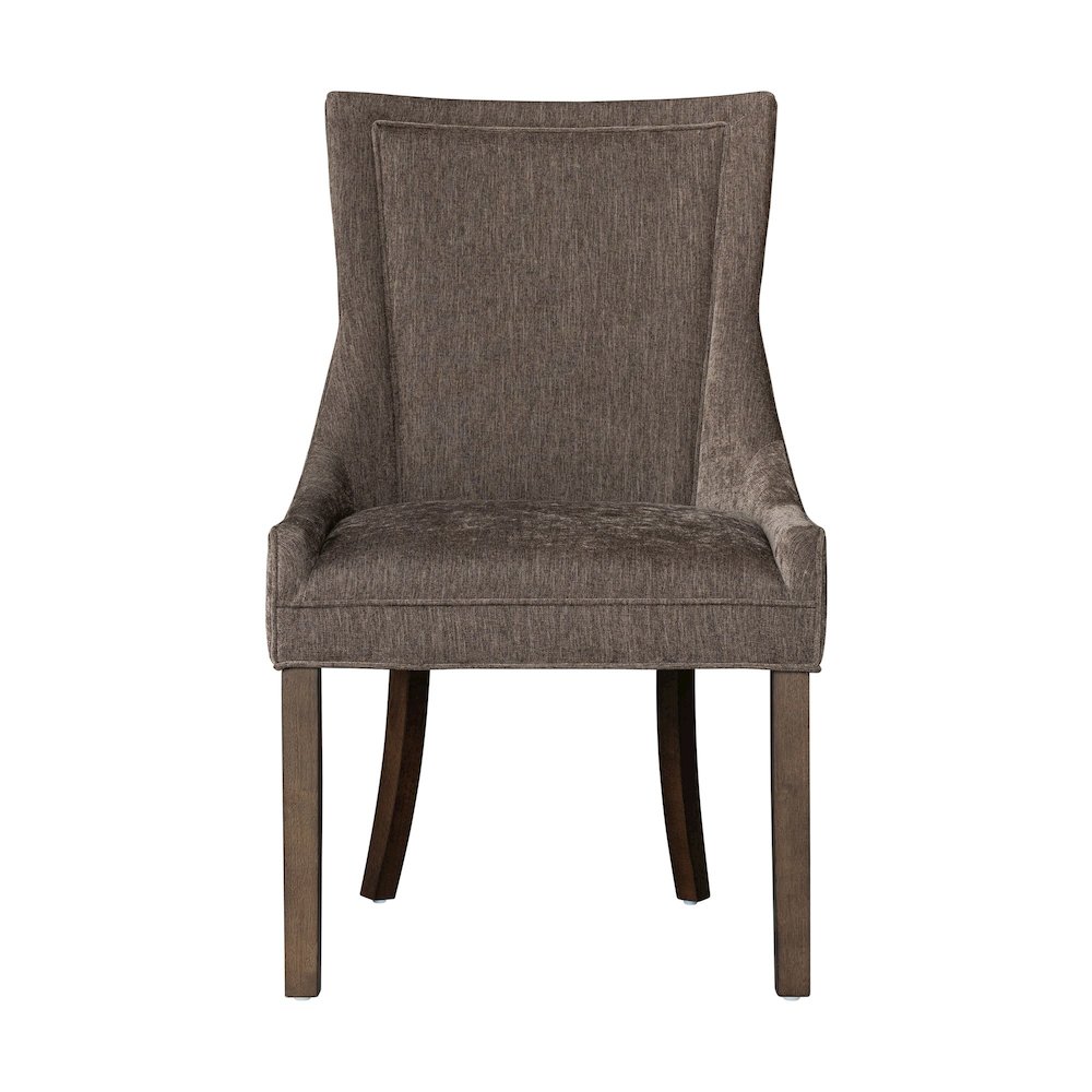 Ultra Upholstered Dining Side Chairs with wood legs (Set of 2). Picture 1