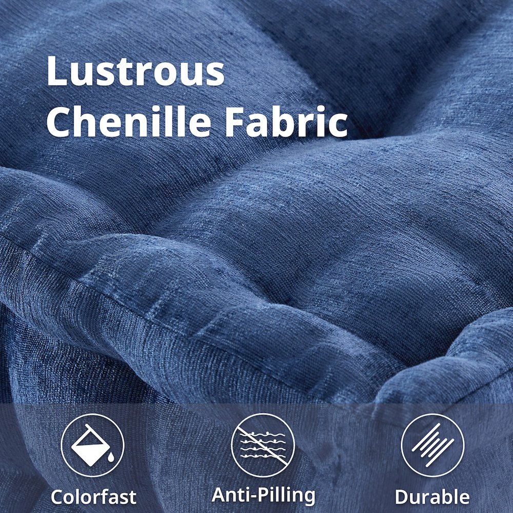 Poly Chenille Square Floor Pillow Cushion. Picture 4