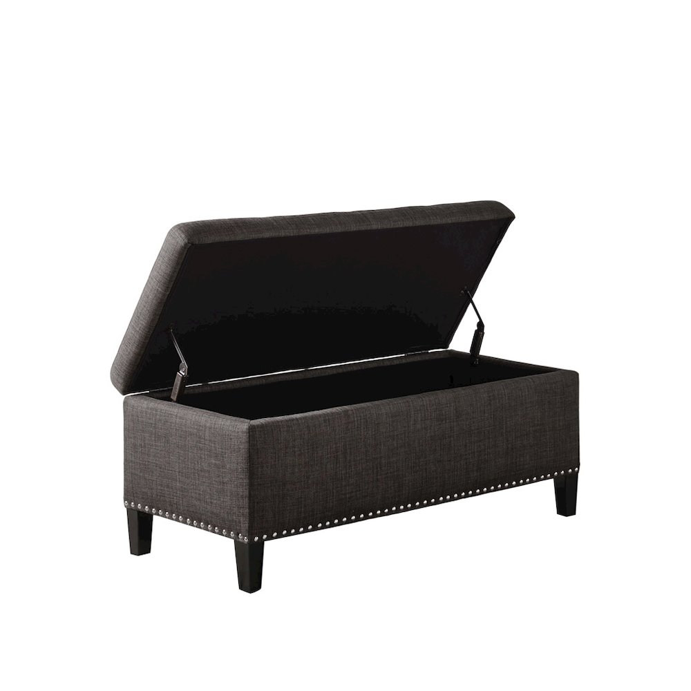 Tufted Top Soft Close Storage Bench. Picture 1