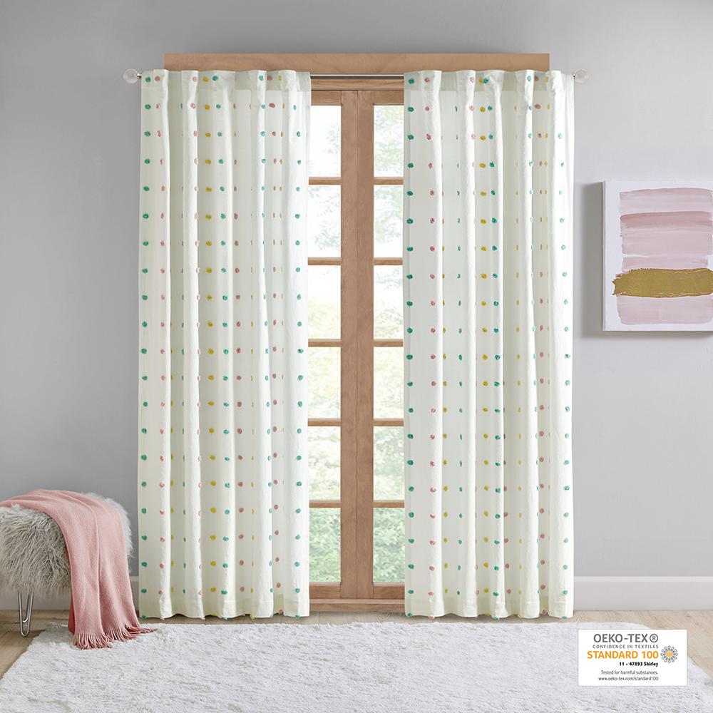 Cotton Jacquard Pom Pom Curtain Panel. Picture 4