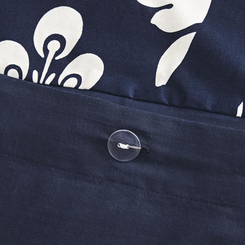Vienna 6 Piece Printed Duvet Cover Set, Indigo color. Picture 1