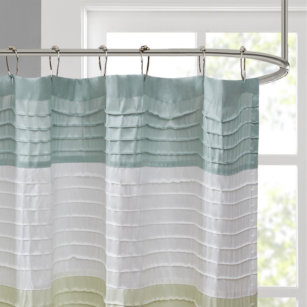 Faux Silk Shower Curtain. Picture 5