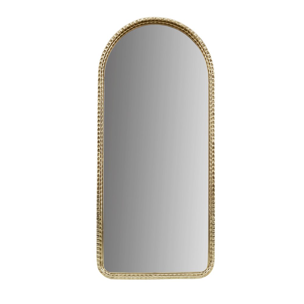 Gold Metal Arch Wall Mirror. Picture 2