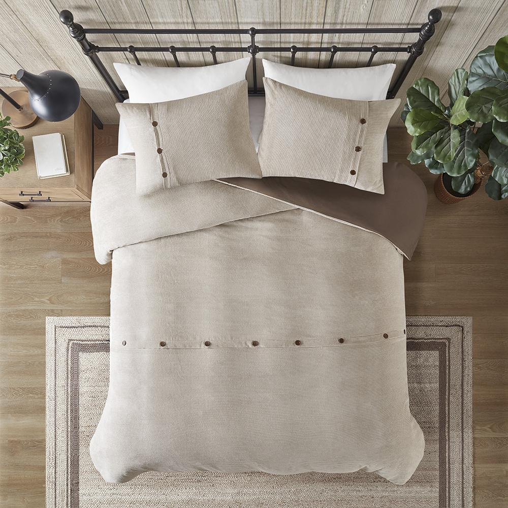 3 Piece Corduroy Duvet Cover Set. Picture 4