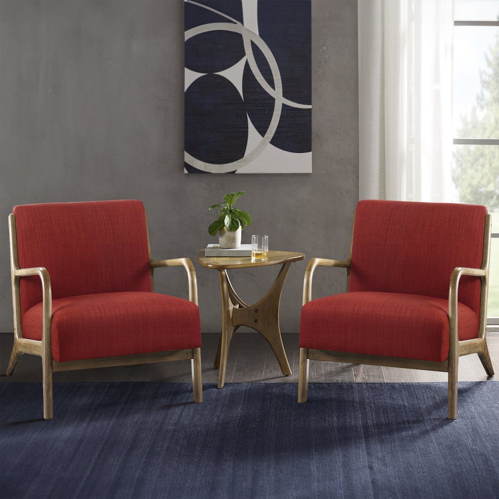 Novak Lounge Chair Set of 2 in Spice. Picture 2