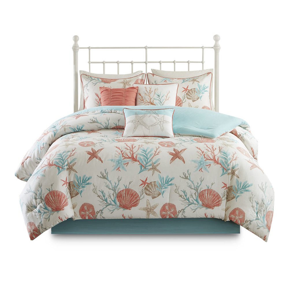 7 Piece Cotton Sateen Comforter Set. Picture 5