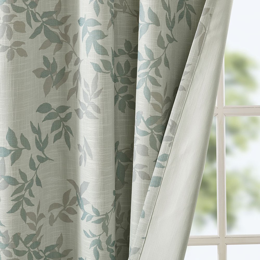 Printed Botanical Blackout Curtain Panel. Picture 5