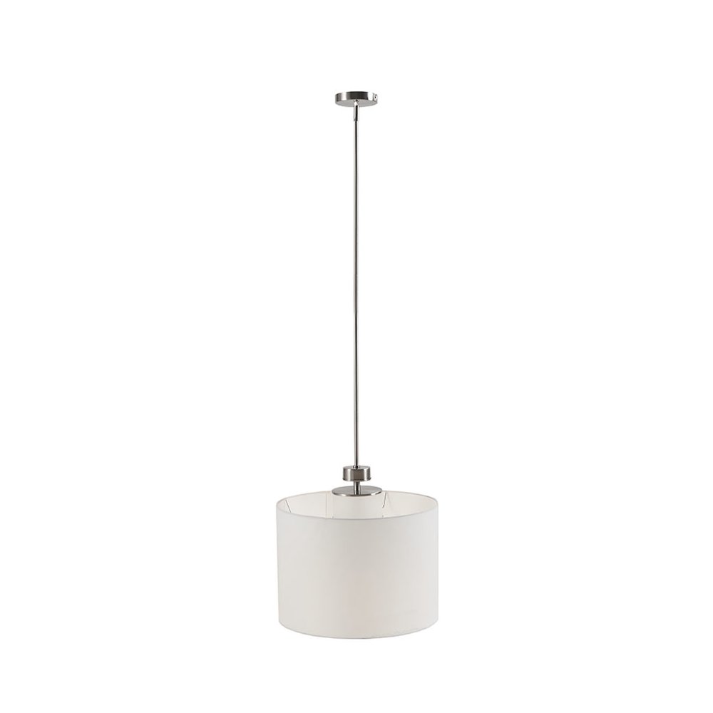 Metal Pendant with Drum Shade. Picture 5