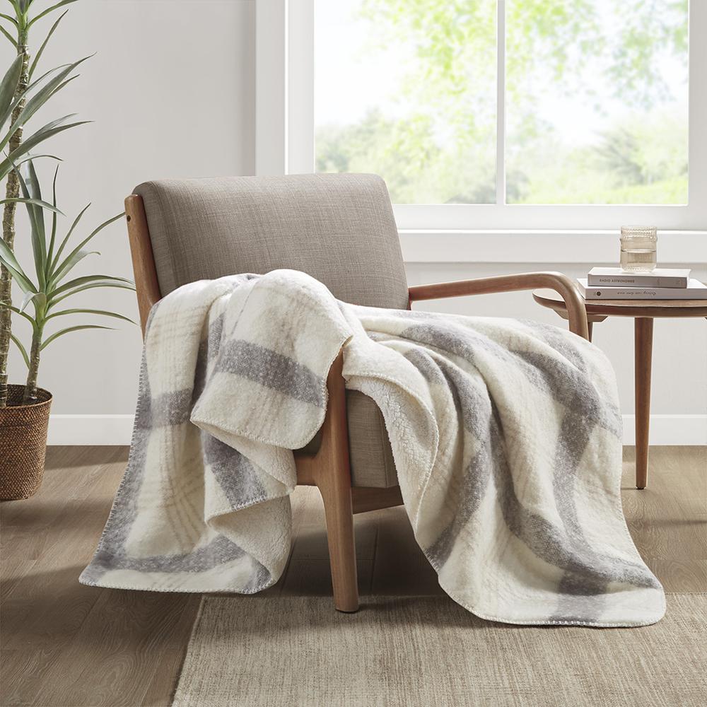 Faux Mohair to Sherpa Throw. Picture 4