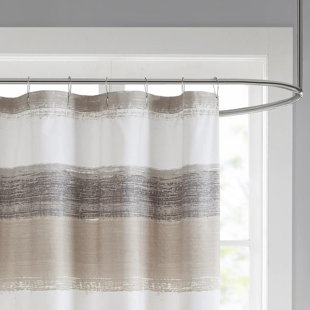 Stripe Print Shower Curtain. Picture 4