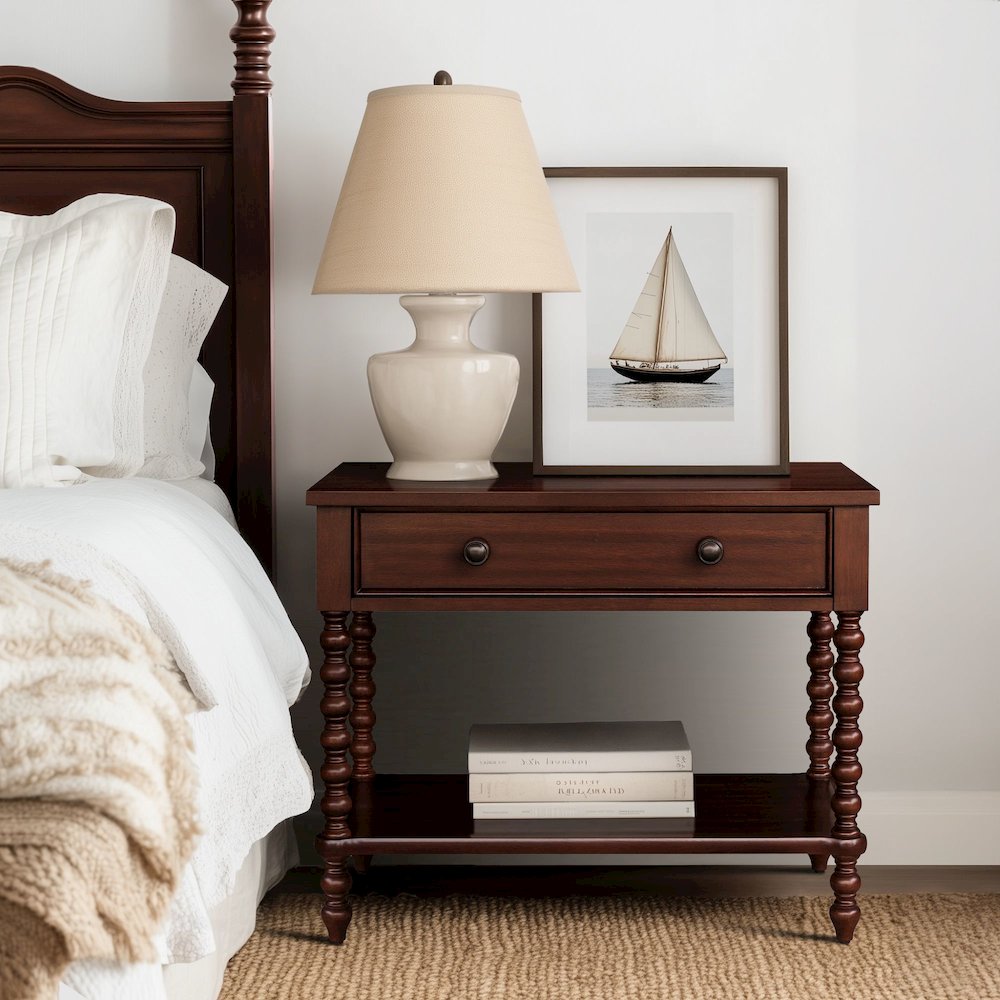Beckett Large Nightstand, Morocco Brown color. Picture 3