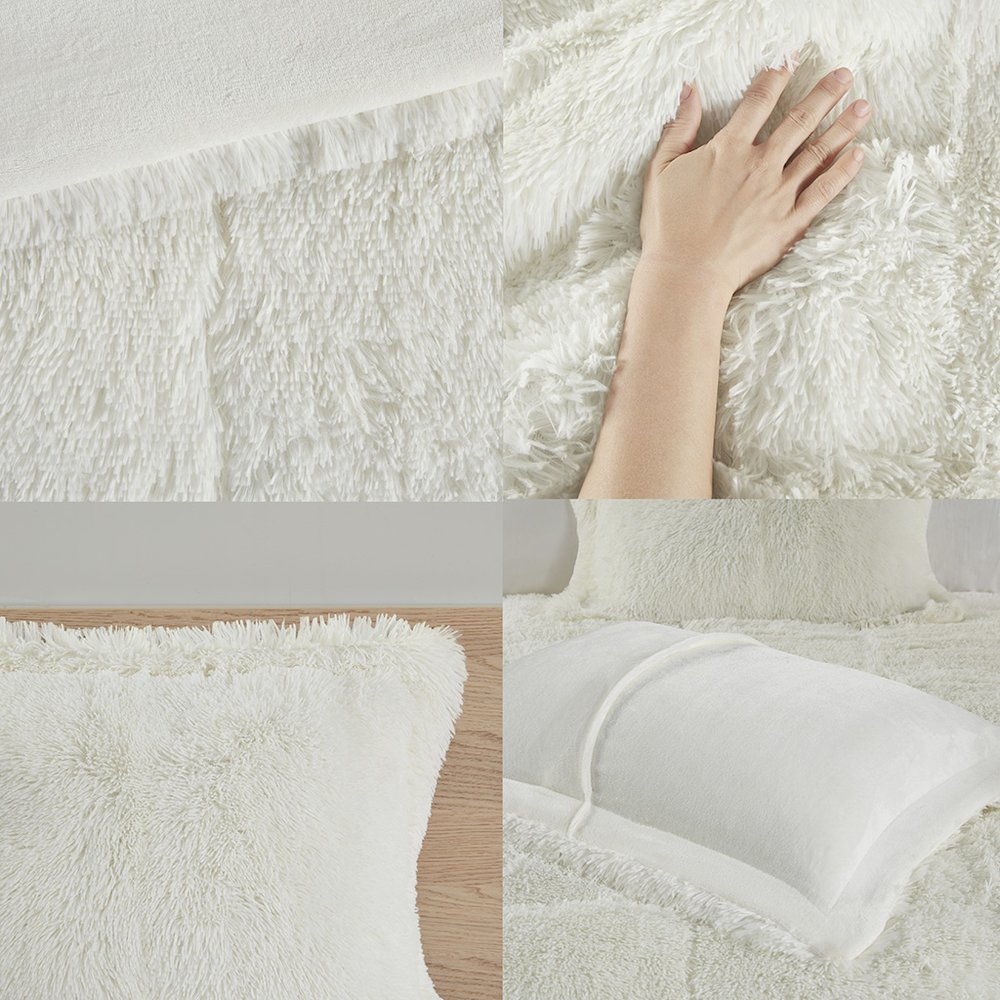 Shaggy Long Fur Comforter Mini Set. Picture 1