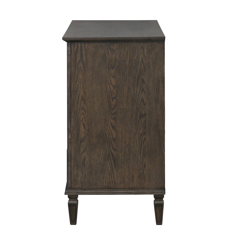 Victoria 4-drawer wood dresser (40"), Antique Brown color. Picture 2