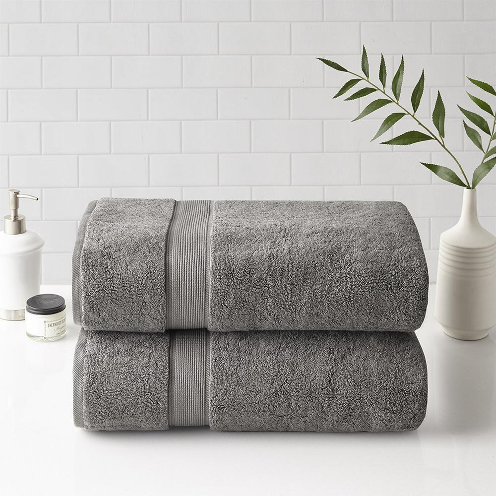 100% Cotton Bath Sheet Antimicrobial 2 Piece Set. Picture 2